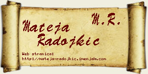 Mateja Radojkić vizit kartica